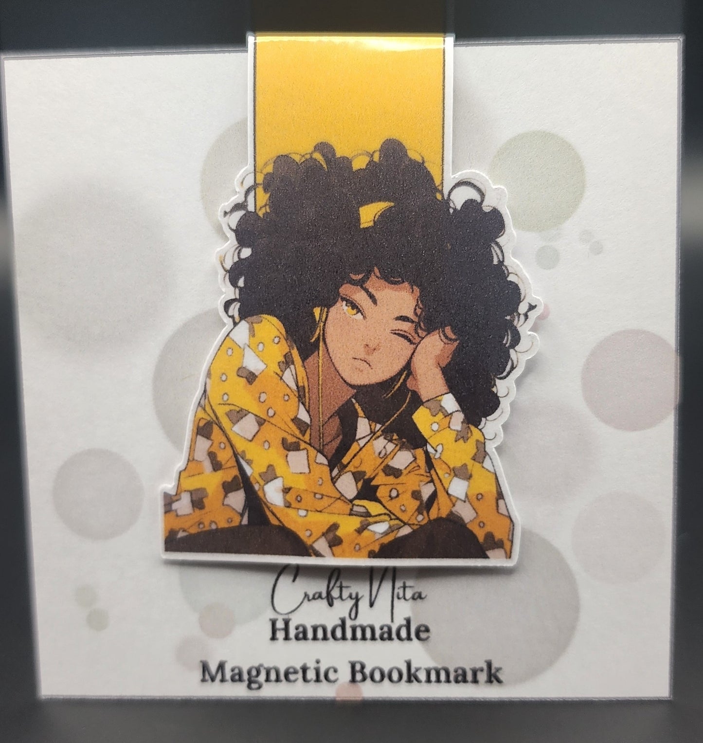 Yellow Pajama Girl Magnetic Bookmark