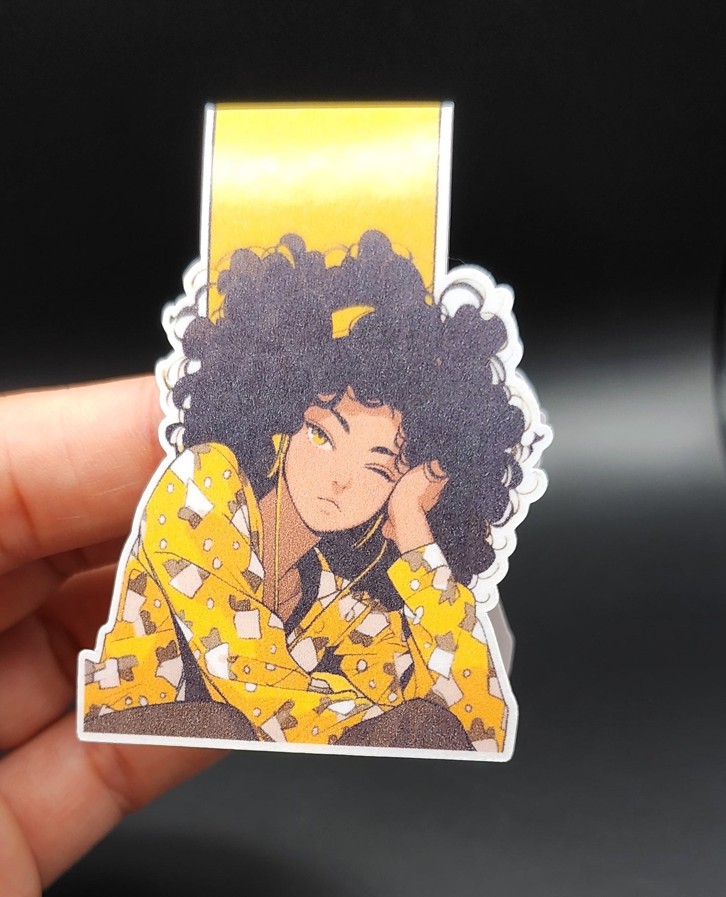 Yellow Pajama Girl Magnetic Bookmark