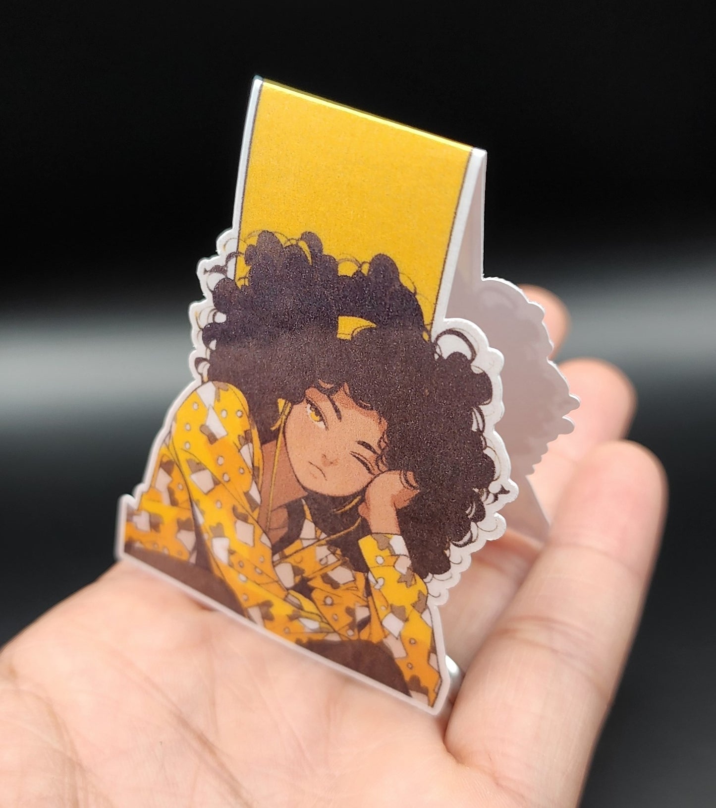 Yellow Pajama Girl Magnetic Bookmark