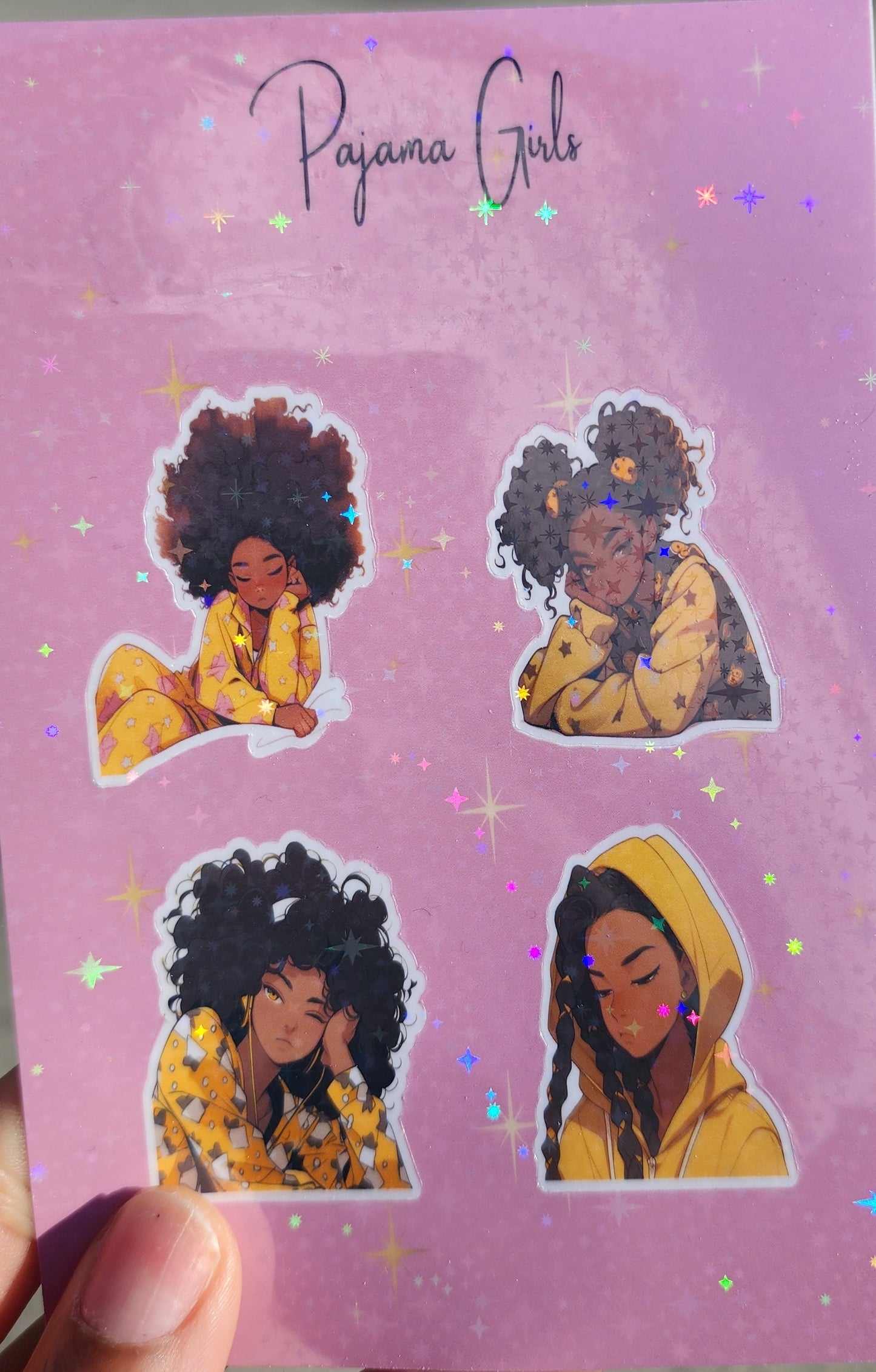 Yellow Pajama Girl Sticker Sheet