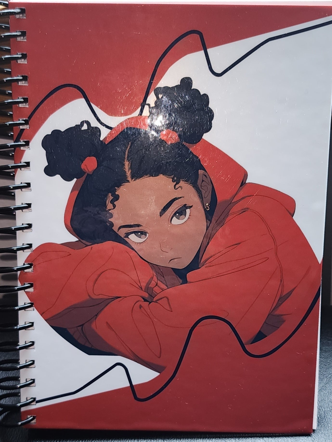 Girl In Red Notebook