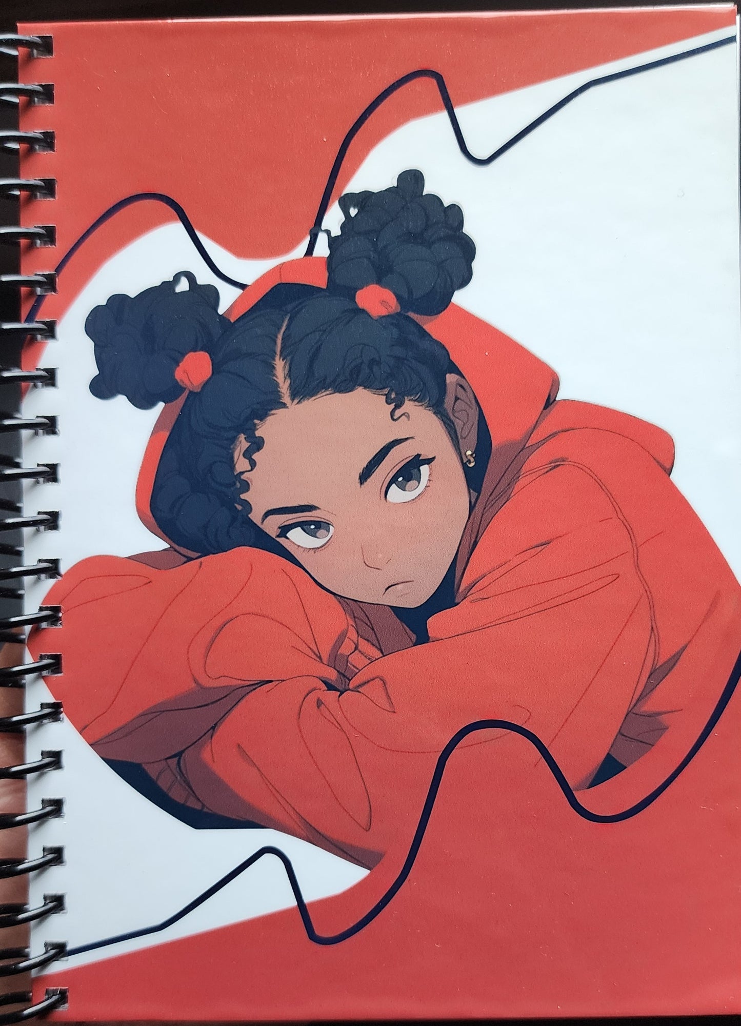 Girl In Red Notebook