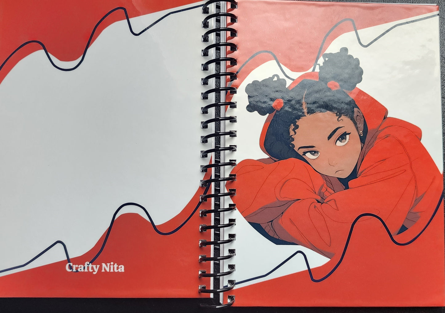 Girl In Red Notebook