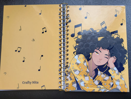 Yellow Pajamas Girl Notebook